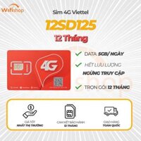 SIM DATA - SIM 4G VIETTEL TRỌN GÓI 1 NĂM KHÔNG PHẢI NẠP TIỀN HÀNG THÁNG 12SD125 - 6SD125