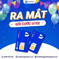 Sim data U102 gói 1 năm (12 tháng)