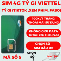 SIM ĐẦU SỐ 09. 4G TỶ Gi VIETTEL TỐC ĐỘ CAO DÙNG MẠNG XÃ HỘI. SIM MUA VỀ ĐĂNG KÍ CHÍNH CHỦ XONG NẠP 100K ĐỂ ĐĂNG KÍ GÓI
