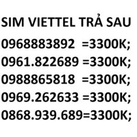 Sim đẹp 10 số viettel trả sau  ZMX723