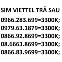 Sim đẹp 10 số viettel trả sau  ZMX714