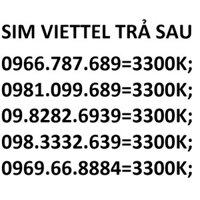 Sim đẹp 10 số viettel trả sau  ZMX696