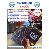 SIM DU LỊCH 5 NƯỚC 12GB/ 6 NGÀY (SING- MÃ -INDO - CAM - THÁI)