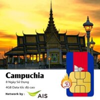 Sim Du lịch Campuchia 8 Ngày 4GB