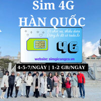 SIM du lịch HÀN QUỐC 4G - Gói theo ngày (3 - 5 - 7 ngày) - Tạo SIM theo yêu cầu inbox ZALO,SHOP