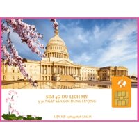 SIM DU LỊCH MỸ 5 - 30 NGÀY 5GB – 20GB DATA - TẶNG KÈM QUE CHỌC SIM