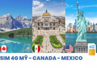 Sim du lịch  Mỹ + Canada + Mexico – 30 ngày