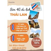 Sim Du Lịch Thái Lan 7 Ngày, 10 Ngày Full 5G Tốc Độ Cao