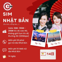 Sim du lịch/Công tác Nhật Bản 14 ngày (có số điện thoại)