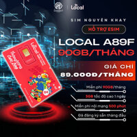 Sim Local A89F Sóng Mobifone 90GB tốc độ cao 1 tháng, Miễn phí cuộc gọi. Miễn phí tháng đầu | Hỗ trợ Esim