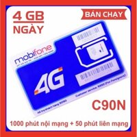 SIM MOBI C90N (1000 PHÚT GỌI + 180GB)
