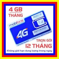 Sim mobifone 4g trọng gói 1 năm