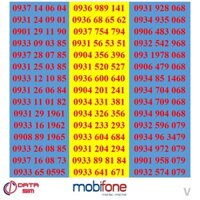 SIM MOBIFONE TRẢ TRƯỚC 09 ĐỒNG GIÁ 1TRIỆU-V-CK