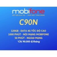 Sim mobifone với gói cước c90n dùng khắp toàn quốc