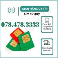 Sim mobiphone số 078.478.3333 định dạng vip, đẹp, tứ quý 3