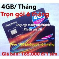 sim sim Sim vinaphone gói cước HEY trọn gói 6 tháng sử dụng 99 99