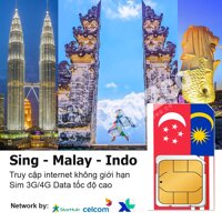 SIM SINGAPORE MALAYSIA INDONESIA | Sim 4G Sing Malay Indo | 10 Ngày 6GB Data Tốc Độ Cao | Unlimited Data Tốc Độ Thường