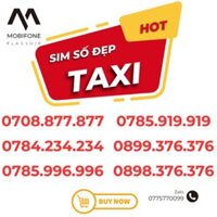 Sim so dep, sim mobi trả trước số TAXI nhà mạng mobifone