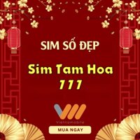 Sim Số Đẹp Vietnamobile Tam Hoa 777 - Sim Trả Trước - Hỗ Trợ Đăng Ký Chính Chủ Khi Nhận Sim