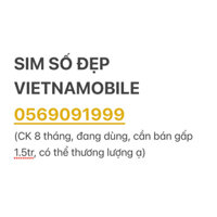 Sim số đẹp Vietnamobile