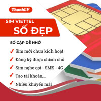 Sim Số Đẹp Viettel 2 Cặp Gánh Mới Chưa Kích Hoạt - nghe gọi nhắn tin 4G (A1:1)