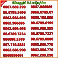 Sim số đẹp viettel Đồng Giá 3500k