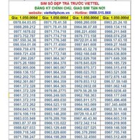 SIM SỐ ĐẸP VIETTEL GIÁ CHÍNH HÃNG + GÓI 4G SIÊU ƯU ĐÃI