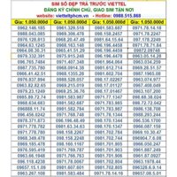 SIM SỐ ĐẸP VIETTEL GIÁ CHÍNH HÃNG + GÓI 4G SIÊU ƯU ĐÃI