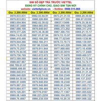 SIM SỐ ĐẸP VIETTEL GIÁ CHÍNH HÃNG + GÓI 4G SIÊU ƯU ĐÃI