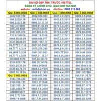 SIM SỐ ĐẸP VIETTEL GIÁ CHÍNH HÃNG + GÓI 4G SIÊU ƯU ĐÃI
