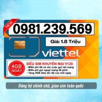 Sim số đẹp Viettel - Thuê bao trả trước - Đăng kí chính chủ