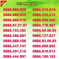 Sim số đẹp Vinaphone đồng giá 1000k