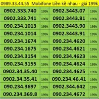 Sim Số Mobifone Liền Kề nhau