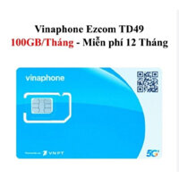 SIM TD49 SỬ DỤNG 12 THÁNG CÓ 100G DATA/ THÁNG SIM 4G SÀI TOÀN QUỐC