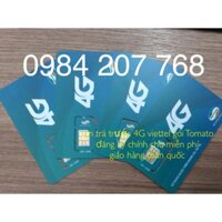 Sim trả trước 4G viettel gói cước Tomato