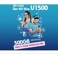 SIM U1500 500GB tháng