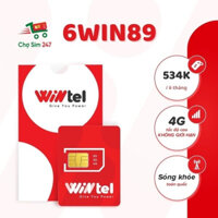 Sim vật lý Wintel Reddi 6WIN89 - Data tốc độ cao không giới hạn + Miễn phí nội mạng và Vinaphone (Gói cước 6 tháng)