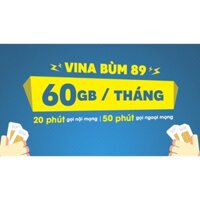 Sim VD89 Gọi thoại miễn phí nội mạng miễn phí đăng ký gói cước đầu tiên