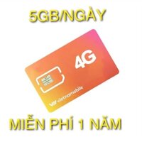 Sim vietnamobile data 4g vào mạng 1 năm miễn phí 12 tháng - 5GB/Ngày 150 GB / tháng giá siêu rẻ