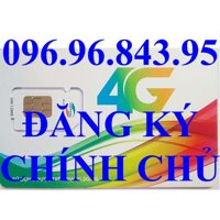 Sim Viettel 10 số dễ nhớ 4G: 096.96.843.95