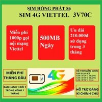 sim viettel 4G 3V70C trọn gói 3 tháng miễn phí gọi nội mạng 45GB tốc độ cao,sim nghe gọi và data