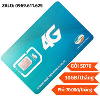 SIM Viettel 4G SD70 SD120 V90B V120B V150B Tốc Độ Cao miễn phí gọi nội mạng + 30 phút ngoại mạng free data truy cập