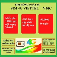 sim viettel 4G V50C 3GB tốc độ cao, miễn phí 1000p gọi nội mạng,dùng tư vấn bán hàng,telesale,sim nghe gọi và data