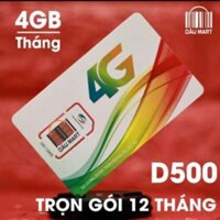 Sim Viettel D500 miễn phí 1 năm sử dụng ko cần nạp tiền