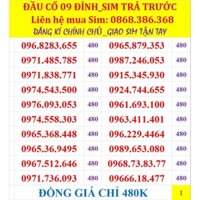 Sim viettel đầu cổ 09 _ khuyến mãi đồng giá 480K