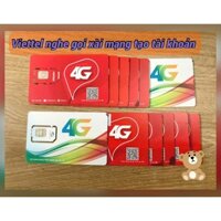 Sim VIETTEL giá rẻ nghe gọi xài mạng nhận OTP tạo tài khoản