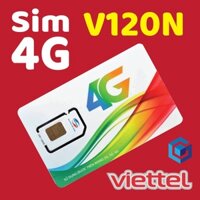 Sim Viettel gói cước V120N siêu ưu đãi. Miễn phí tháng đầu 120GB data 4G, miễn cước gọi nội mạng, 50 phút gọi ngoại mạng