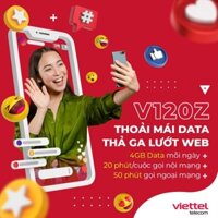 Sim Viettel gói V120Z