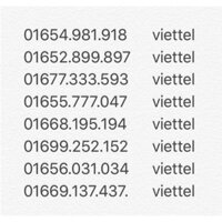 SIM VIETTEL SỐ ĐẸP KHUYẾN MÃI ĐỒNG GIÁ 300k/SIM