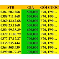 [Sim viettel Số Đẹp] Sim 4G Viettel F70, F90, KHUYẾN MẠI KHỦNG